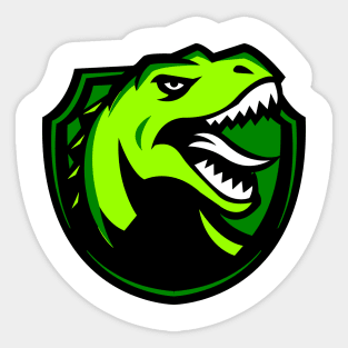 Angry T-Rex Dinosaur Head Logo Sticker